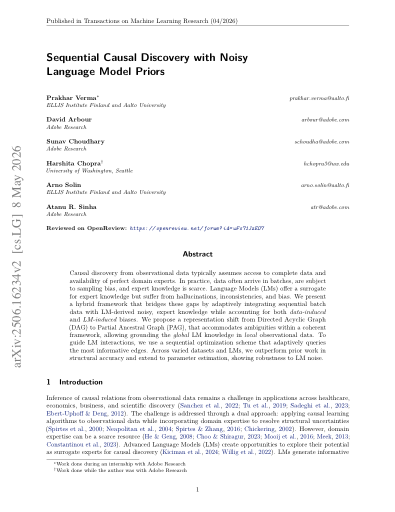 Sequential Causal Discovery paper thumbnail